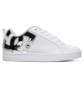 DC Court Graffik Bayan Spor Ayakkabı Beyaz/Gümüş, Tr-609274